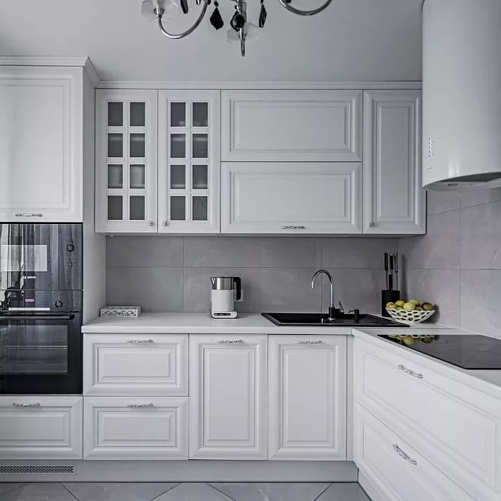 Кухня 219, угловая, белая