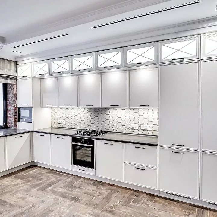 Кухня 355, угловая, белая