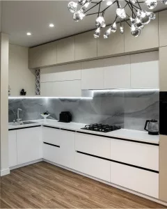 Кухня 522, угловая, белая
